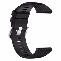Bracelet de montre en silicone - Garmin - Noir - Adulte - Mixte - 22 mm