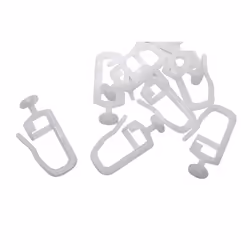 INF Poulies de rail de glissière de rail de rideau 50 pcs Blanc