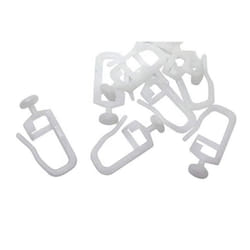 INF Poulies de rail de glissière de rail de rideau 50 pcs Blanc