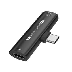 INF Adaptateur USB-C vers 35 mm pour écouteurs et chargeur Le noir