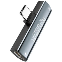 INF Adaptateur USB-C vers C 2 en 1 avec charge rapide PD 60 W & transfert de données