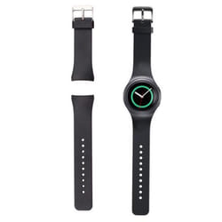 INF Bracelet de montre en silicone pour Samsung Galaxy Gear S2 SM-R730/SM-R720 Le noir