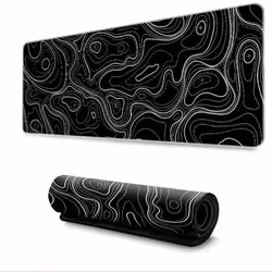 INF Grand papier peint de bureau pour tapis de souris Le noir S