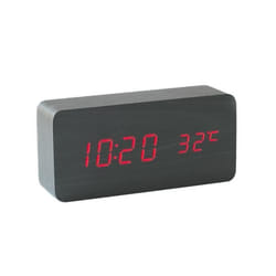 Réveil numérique - INF - LED Rouge - Luminosité automatique - Radio-réveil - Écran réglable