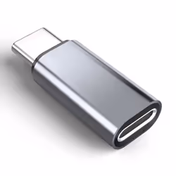 Adaptateur Lightning vers USB-C - INF - Gris - Chargement rapide - Transfert de données - Connecteur mâle