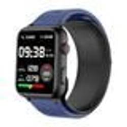 INF Montre connectée écran 191 pouces tension artérielle fréquence cardiaque Bleu foncé