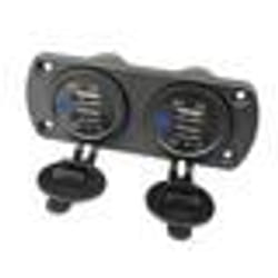 Chargeur de voiture - INF - Double USB - Lumière bleue - 2 ports - Compatible voitures et camping-cars