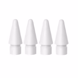 INF Lot de 4 têtes de rechange pour Apple Pencil 1 et 2 blanc