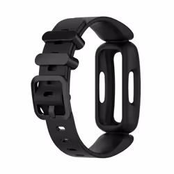 INF Bracelet de montre en silicone pour Fitbit Inspire 2 Fitbit Ace 3 Le noir