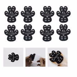 Coussinets antidérapants imperméables pour pattes de chien - INF - XL - Noir