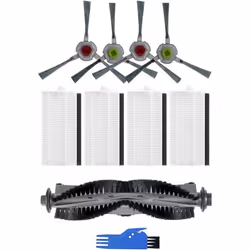 Accessoires aspirateur robot - INF - Airrobo P20 - 4 filtres - 4 brosses latérales - 1 brosse principale