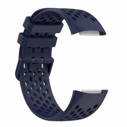 INF Bracelet de montre en silicone pour Fitbit Charge 6/5 Bleu foncé