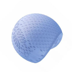 INF Bonnet de bain imperméable en silicone Bleu