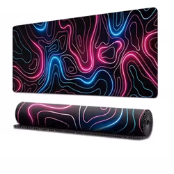 Tapis de souris - INF - Grand - Noir - Adapté aux jeux - Espace pour clavier et souris