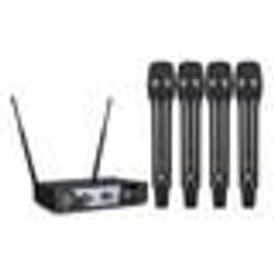 Système de microphone sans fil - INF - Pack de 4 microphones professionnels avec récepteur fixe