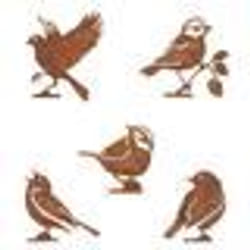 Ornements de jardin - INF - Oiseaux rouillés - Décoration de jardin - Lot de 1 - Métal