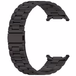 INF Bracelet en Acier Inoxydable Fin à Trois Rangées pour Samsung Watch Ultra 47 mm Le noir