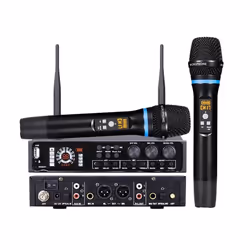 Système de microphone sans fil - INF - Bluetooth 5.0 - Mariage - Karaoké - Noir