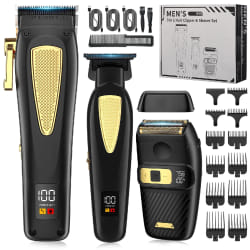 Tondeuse à cheveux professionnelle avec écran LCD - Noir