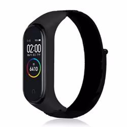 INF Bracelet de Montre en Nylon pour Xiaomi Mi Band 3/4/5/6/7 Le noir