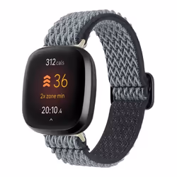 INF Bracelet de montre en nylon pour Fitbit Versa 3/4 Gris