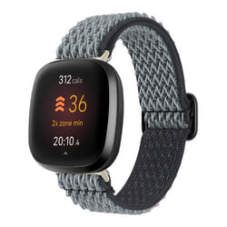 INF Bracelet de montre en nylon pour Fitbit Versa 3/4 Gris