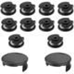 Bobine de fil de rechange - Bosch - 10 bobines et 2 couvercles - Entretien coupe-bordures