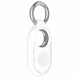 INF Coque en silicone anti-rayures pour Samsung Galaxy SmartTag 2 avec porte-clés Blanc