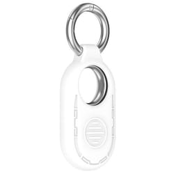 INF Coque en silicone anti-rayures pour Samsung Galaxy SmartTag 2 avec porte-clés Blanc