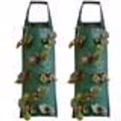 Sacs de culture - INF - Fraises suspendus - 8 poches - Plastique - Vert