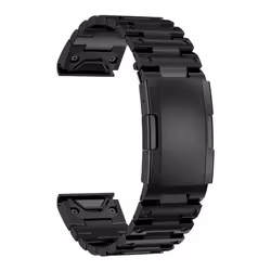 INF Bracelet de montre en titane pour montres Garmin Le noir 26 mm