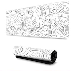INF Grand papier peint de bureau pour tapis de souris Blanc M