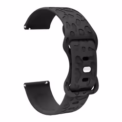 INF Bracelet de montre en silicone 18 mm pour Garmin Forerunner 265S Fossil GEN6 Le noir