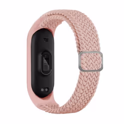 Bracelet de montre en nylon compatible avec Xiaomi Mi Band 3/4/5/6/7/NFC Rose