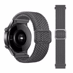 Bracelet de montre - INF - Nylon - Compatible Huawei Xiaomi Garmin Samsung - 20mm - Gris