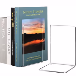 INF Bouchons de Livre Transparents Serre-livres en acrylique paquet de 4 Transparent