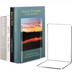 INF Bouchons de Livre Transparents Serre-livres en acrylique paquet de 4 Transparent