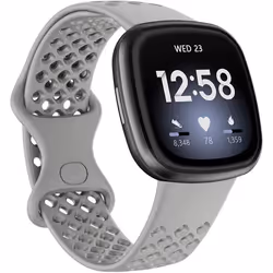 INF Bracelet de montre en silicone pour Fitbit Versa 3 / Fitbit Sense Gris