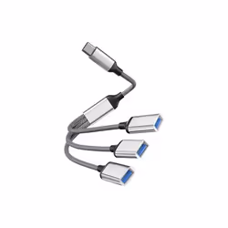 Concentrateur USB - INF - Adaptateur USB Type-C - 3 ports - Design compact - Finition élégante