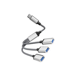 Concentrateur USB - INF - Adaptateur USB Type-C - 3 ports - Design compact - Finition élégante