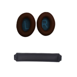 INF Oreillettes et bandeau de remplacement pour écouteurs Bose QC15 QC25 QC35 Café+Bleu