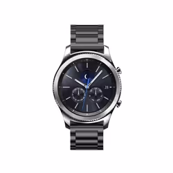 Bracelet de montre - INF - Modèle pour Samsung Galaxy Watch 3 - Acier inoxydable - Noir - 22 mm