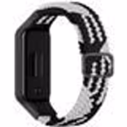 INF Bracelet actif Xiaomi Band 8 - Nylon respirant Noir + Blanc