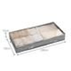 Organisateur de rangement sous le lit - INF - Gris - Tissu non tissé - Poignées - Fenêtre transparente
