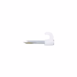 Lot de 100 cavalier de pontage a clouer pour cable Ø 5-7mm blanc clou Ø 2mm L25mm Mureva Fix clip Lot de 100 Mureva Fix - Cli ...