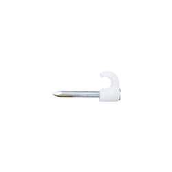 Lot de 100 cavalier de pontage a clouer pour cable ø 5-7mm blanc clou ø 2mm L25mm Mureva Fix clip