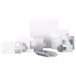 Matériau = Acier inoxydable Epaisseur = 1mm Longueur = 50mm Largeur = 50mm Largeur de fente = 13mm Couleur = Gris Les cales S ...