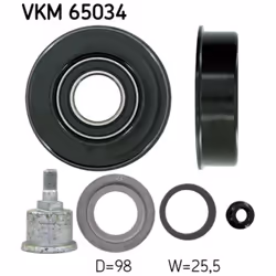 Galet enrouleur de courroie d'accessoire SKF VKM 65034