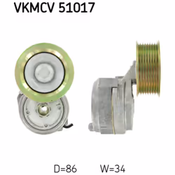 Galet tendeur, courroie d'accessoire SKF VKMCV 51017