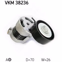 Tendeur de courroie, courroie trapézoïdale à nervures SKF VKM 38236